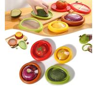 LXCJZY Silicone Fruit Storage Box,Reusable Fruit Vegetable Containers,Container Fruit and Veggie Storage Containers for Refrigerator Vegetable and Fruit (Yellow+Red+Brown+Green)