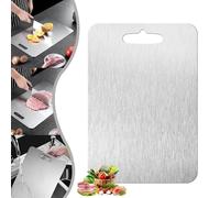LXCJZY Tagliere in Titanio - Igiene All'Avanguardia, Doppio Lato in Acciaio Inox 304 per Alimenti, Premium per Cucina (29 * 20cm)