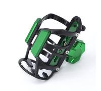 LXCMQL Portabicchieri per Moto per Kawasaki KLX 250 1980-2021, Regolabile Antiurto Portabottiglie per Moto Universale Porta Borraccia Moto Bevande Motociclistiche,F Green