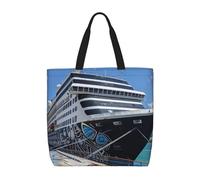 LXCNQFN Borsa tote da donna con giraffa africana borsa della spesa pieghevole a tracolla riutilizzabile borse a tracolla borse per la spesa, Una grande nave da crociera, Taglia unica