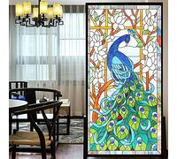 LXDWEI Decortive - Pellicola Adesiva per Finestra, per la Privacy, con Uccellini, Senza Colla, Satinata, 60 x 100 cm