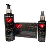 LxF SINCE 1957 Infinity Hair Care Kopexil cell, Kit Trattamento Completo per Capelli Tendenti alla Caduta. Composto da 1 Shampoo, 1 Volume spray e 12 Fiale