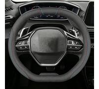 LXFDAFA Coprivolante Auto per Peugeot 2008 e-2008 e-208 2024 2025 Coprivolante Pelle Microfibra Antiscivolo Traspirante Sottile Protezione Volante Interno,Black A