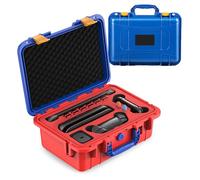 LXFEIFANTECH Waterproof Large Carrying Case Compatible with Nintendo Switch 2, Professional Hard Travel Protective Case Stores 12 Game Cards, All in One Storage Organizer for Accessories, Red&Blue