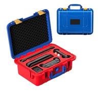 LXFEIFANTECH Waterproof Large Carrying Case Compatible with Nintendo Switch 2, Professional Hard Travel Protective Case Stores 12 Game Cards, All in One Storage Organizer for Accessories, Red&Blue