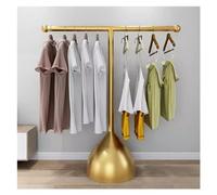 LXGJSQY Appendiabiti Appendiabiti Appendiabiti Autoportante in Tubo Metallico, Espositore per Abbigliamento a Forma di T Appendiabiti da Terra per Boutique Sospese e Camera da Letto (Colore: Oro, di