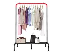 LXGJSQY Appendiabiti Appendiabiti Appendiabiti con Ripiani Inferiori Appendiabiti autoportante per Camera da Letto Soggiorno Vendita al Dettaglio (Dimensioni: 60x44x142 cm, Colore: Rosso)