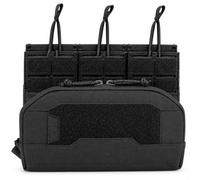 LXGXFNB Tasca Tripla Caricatore 556 Organizer Admin MOLLE Set | Accesso Rapido Ritenzione Elastica Gancio G Fibbia 25MM Spazio Compatto for Campo Outdoor