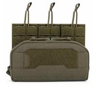 LXGXFNB Tasca Tripla Caricatore 556 Organizer Admin MOLLE Set | Accesso Rapido Ritenzione Elastica Gancio G Fibbia 25MM Spazio Compatto for Campo Outdoor