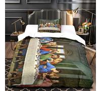 LXHASPIEO The Last Supper 3D Stampa Digitale Da Vinci 2 Pezzi Copripiumino Set Copripiumino E Federe Con Cerniera Set Di Biancheria Da Letto Microfibra Morbido Per Bambini Single（135x200cm）