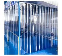 LXHELIVERY A Strisce in PVC Trasparente per Porte, Tende Isolanti per Serre Spesse 1,6 Mm, per Magazzini, Supermercati, Fabbriche, Garage, Bagni, Scale(1.05x2.7 m)