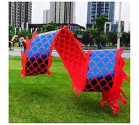 LXHELIVERY Dragon Poi con Testa in Plastica 3D, Giocattoli per Sport all'Aria Aperta, Nastri da Ballo, Regali, Spettacoli di Festival(Bule-b,10m/32.8 ft)