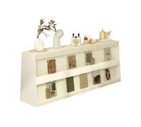 LXHELIVERY Espositori A Gradini In Cartone, Scaffali E Stand Espositivi A 2 O 3 Livelli (anche Richiudibili); Ideali Per Negozi, Fiere artigianato, Profumi E Articoli Per La Casa.(Bianco,300x42x90cm)