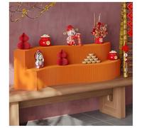 LXHELIVERY Espositori A Gradini In Cartone, Scaffali E Stand Espositivi A 2 O 3 Livelli (anche Richiudibili); Ideali Per Negozi, Fiere artigianato, Profumi E Articoli Per La Casa.(Marrone,50x22x30cm)