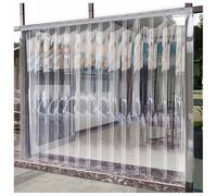 LXHELIVERY Kit A Strisce in PVC Trasparente con Chiglie - Porta di qualità Superiore, Spessore 1,6 Mm Zanzariera in Plastica Porte di Magazzini/Negozi/Celle Frigorifere/Garage(1.35x2.8 m)