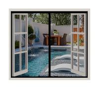 LXHFSH Zanzariera Magnetica Finestra 85x135cm Autoadesiva Traspirante Adsorbimento Magnetico Tenda Della Maglia, Antizanzare Tenda Zanzariere Magnetica Chiusura Automatica, Per Porte/Finestra