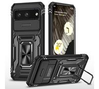 LXHGrowH Cover per Google Pixel 8, Custodia Antiurto Protettivo di Militare Grade, Custodie Antigraffio Protettiva Armor con Protezione Fotocamera e [360°] Magnetica Supporto, Nero
