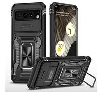 LXHGrowH Cover per Google Pixel 8 Pro, Custodia Antiurto Protettivo di Militare Grade, Custodie Antigraffio Protettiva Armor con Protezione Fotocamera e [360°] Magnetica Supporto, Nero