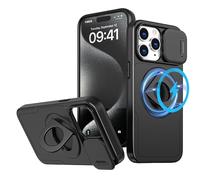LXHGrowH Cover per iPhone 11 Pro, Compatibile con MagSafe, Custodia Antiurto Protettivo di Militare Grade, Case Anti-shock Protettiva Armor con Scorrevole Protezione Fotocamera, Nero