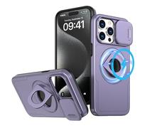 LXHGrowH Cover per iPhone 12 Pro MAX/iPhone 13 Pro MAX, Compatibile con MagSafe, Custodia Antiurto Protettivo di Militare Grade, Anti-shock Protettiva con Scorrevole Protezione Fotocamera, Viola