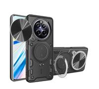 LXHGrowH Cover per Realme 12 Pro/Realme 12 Pro Plus 5G, Custodia Antiurto Protettivo di Militare Grade, Case Anti-shock Protettiva Armor con Scorrevole Protezione Fotocamera, Nero