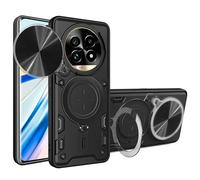 LXHGrowH Cover per Realme 13 Pro/Realme 13 Pro Plus 5G, Custodia Antiurto Protettivo di Militare Grade, con Scorrevole Protezione Fotocamera e [360°] Magnetica Supporto, Nero