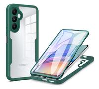 LXHGrowH Cover per Samsung Galaxy A05s, Custodia Anti-graffio con dell Schermo Integrata Protezione, 2in1 Dual Layer Ibrida 360 Gradi Full Body Antiurto Protettiva Case, [Transparente+Verde]