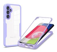 LXHGrowH Cover per Samsung Galaxy A15 4G / A15 5G, Custodia Anti-graffio con dell Schermo Integrata Protezione, 2in1 Dual Layer Ibrida [360°] Full Body Antiurto Protettiva Case, [Transparente+Viola]