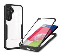 LXHGrowH Cover per Samsung Galaxy A15 4G / A15 5G, Custodia Anti-graffio con dell Schermo Integrata Protezione, 2in1 Dual Layer Ibrida [360°] Full Body Antiurto Protettiva Case, [Transparente+Nero]