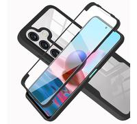 LXHGrowH Cover per Samsung Galaxy A26 5G, Custodia Anti-graffio con dell Schermo Integrata Protezione, Dual Layer Ibrida 360 Gradi Full Body Antiurto Protettiva Case, [Transparente+Nero]