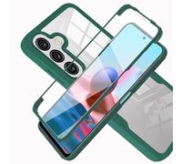 LXHGrowH Cover per Samsung Galaxy A26 5G, Custodia Anti-graffio con dell Schermo Integrata Protezione, Dual Ibrida Ibrida 360 Gradi Full Body Antiurto Protettiva Case, [Transparente+Verde]