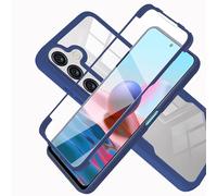 LXHGrowH Cover per Samsung Galaxy A36 5G / A56 5G, Custodia Anti-graffio con dell Schermo Integrata Protezione, Dual Layer Ibrida 360 Gradi Full Body Antiurto Protettiva Case, [Transparente+Blu]