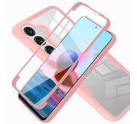 LXHGrowH Cover per Samsung Galaxy A36 5G / A56 5G, Custodia Anti-graffio con dell Schermo Integrata Protezione, Dual Layer Ibrida 360 Gradi Full Body Antiurto Protettiva Case, [Transparente+Rosa]