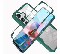 LXHGrowH Cover per Samsung Galaxy A36 5G / A56 5G, Custodia Anti-graffio con dell Schermo Integrata Protezione, Dual Layer Ibrida 360 Gradi Full Body Antiurto Protettiva Case, [Transparente+Verde]