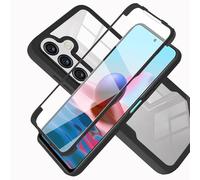LXHGrowH Cover per Samsung Galaxy A57 5G, Custodia Anti-graffio con dell Schermo Integrata Protezione, Dual Layer Ibrida 360 Gradi Full Body Antiurto Protettiva Case, [Transparente+Nero]
