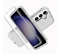 LXHGrowH Cover per Samsung Galaxy S24 FE, Custodia Anti-graffio con dell Schermo Integrata Protezione, Dual Layer Ibrida 360 Gradi Full Body Antiurto Protettiva Case, [Transparente]