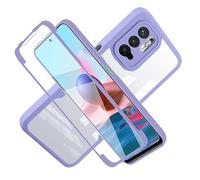 LXHGrowH Cover per Xiaomi Redmi Note 10 5G / Poco M3 Pro 5G, Custodia Anti-graffio con dell Schermo Integrata Protezione, 2in1 Dual Layer Ibrida [360°] Full Body Antiurto Protettiva Case, [Viola]