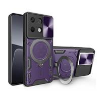 LXHGrowH Cover per Xiaomi Redmi Note 13 Pro 5G / Poco X6 5G, Custodia Antiurto Protettivo di Militare Grade, Case Anti-shock Protettiva Armor con Scorrevole Protezione Fotocamera, Viola