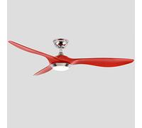 LXHK Ventilatori da Soffitto con Luce e Telecomando, Ventilatore a Soffitto Con Luci a LED, 3 Velocità, 3 Colori Dimmerabili, 24W Silenziosa Plafoniere per Soggiorno Camera da Letto,Rosso