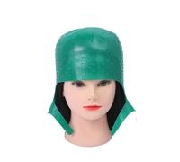 LXHZSY Cuffia per Meches Silicone Hair Coloring cap Hook Needle Color Dye Highlighting Reusable Sets Frosting Dyeing Hats Barber Hair Salon.(Green with Hook)