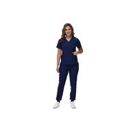 LXHZSY Divisa Infermiere Donna Camici Uniformi Medico e Infermiere Uniforme Odontoiatrico Pediatria Set Servizi Asciugatura Rapida(Blue,M)