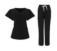 LXHZSY Divisa Infermiere Donna Set di Camici Aderenti Elastici for Sala operatoria, Uniformi for Infermiere, Completi da Donna in Tinta Unita(Gray,XL)