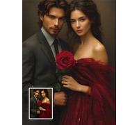 LXingzun Kit di pittura con diamanti Personalizzato Foto, Pittura Diamante Quadrato/Rotondo, Diamond Painting Personalizzato con Foto, Regalo per Arte Domestica 20x30cm L-67