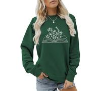 Lxitoler Regali per i lettori Donne Magico Libro Camicia Lettura Arcobaleno Camicia Leggi in tutta l'America Regali Amanti del libro Regali Leggi di più Libri Camicia Grafica Felpa per le Donne Leggi