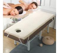 LXJDDLD Beige s,60x180cm 5cm,Imbottitura per Letto Spa in Cotone Lavorato A Maglia,Coprimaterasso per Lettino Massaggio con Foro Respiro,Materasso per Salone Bellezza,Cuscino per Letto in Schiuma