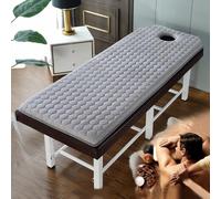 LXJDDLD Gray 5cm,T 80x190cm,Copriletto per Massaggi,Materasso per Lettino Spa con Foro Respiro,Coprimaterasso in Memory Foam da Salone per Letto A Ciglia con Fascia Elastica,per Lettino Tattoo