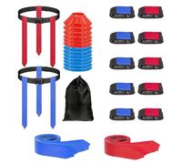LXJLXD Bandiere per la vita per giochi di squadra, con 30 pennarelli e 6 coni, perfette per attività all'aperto, sport di squadra, allenamento coni