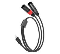 LXJLXD Cavo splitter da 1 a 2 USB C a doppio maschio a 3 pin per telefoni cellulari a amplificatori Sound Box Mixer cavo