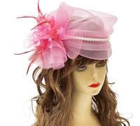 LXJLXD Cerchietto medievale con perle anni '20, copricapo da donna, per feste in maschera (rosa)