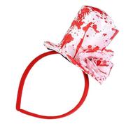 LXJLXD Cerchietto per capelli da strega per adulti, cappello da mago insanguinato, per tutte le età, cosplay, feste di Halloween, accessori per capelli (rosso)